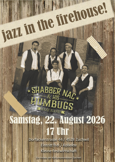 jazz in the firehouse mit Shabber Nac & His Humbugs